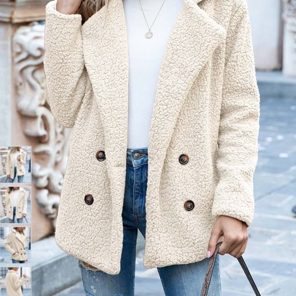 plush peacoat jacket